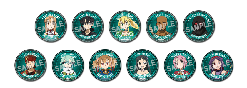 Aniplex SAO Button Set