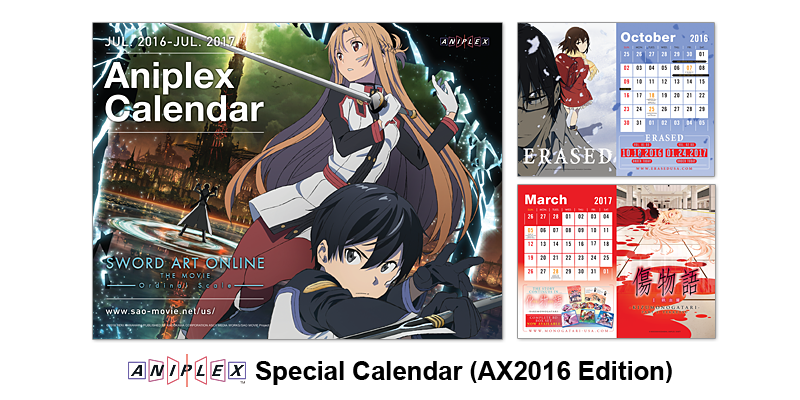 SAO Calendar from the Aniplex Booth