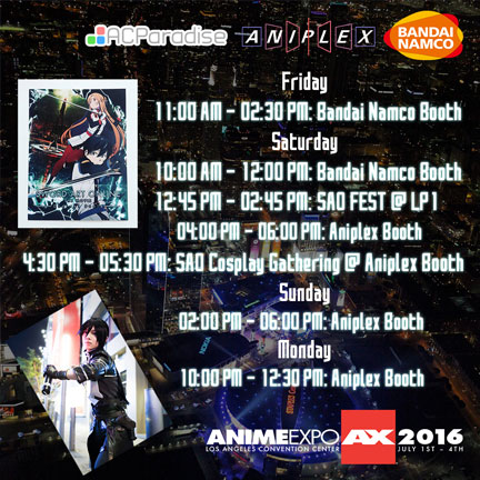 Anime Expo 2016 Detailed Plans